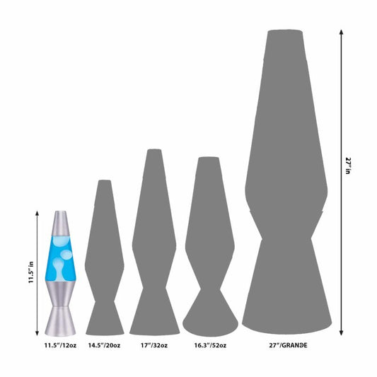 11.5″ LAVA Lamp – White/Blue/Silver - US 2363
