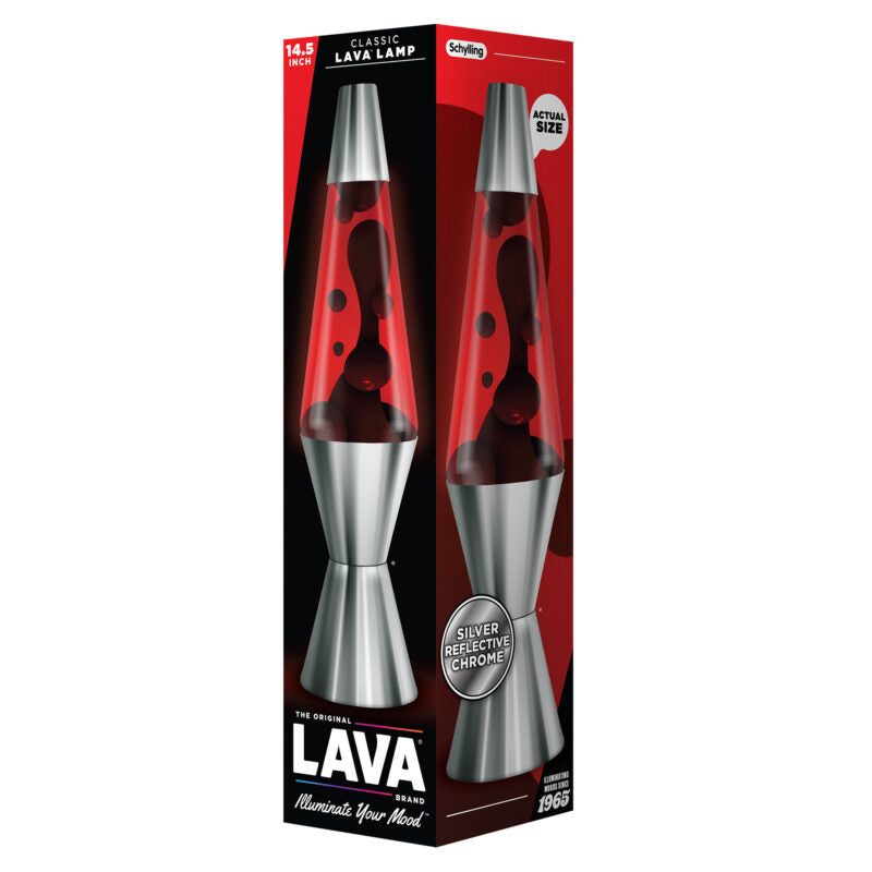14.5″ Lava Lamp Chrome Plated Crimson - US 6881