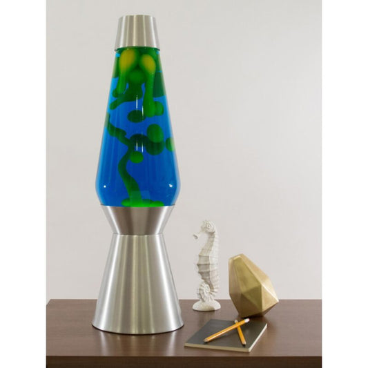 27″ LAVA Lamp Grande – Yellow/Blue/Silver - US 8830