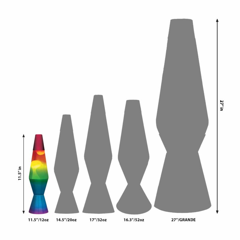 11.5″ LAVA Lamp Rainbow – White/Tricolor - US 5535