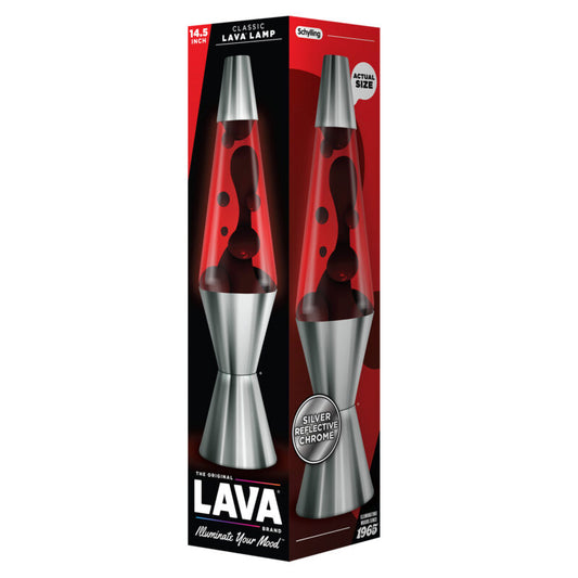 14.5″ Lava Lamp Chrome Plated Crimson - US 6881