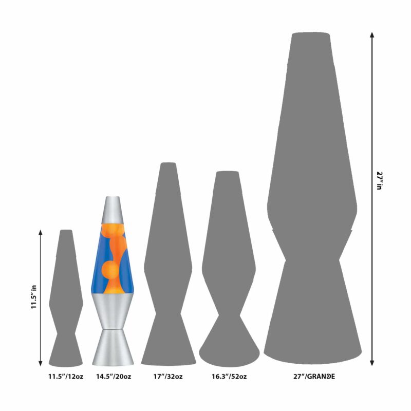 14.5” LAVA Lamp – Orange/Blue/Silver - US 7370