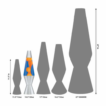 14.5” LAVA Lamp – Orange/Blue/Silver - US 7370