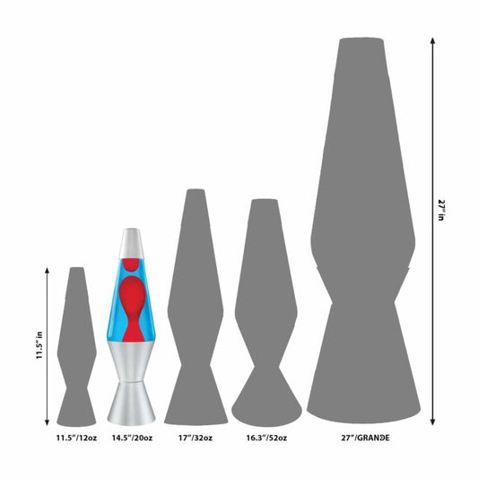 14.5″ LAVA Lamp – Red/Blue/Silver - US 3432