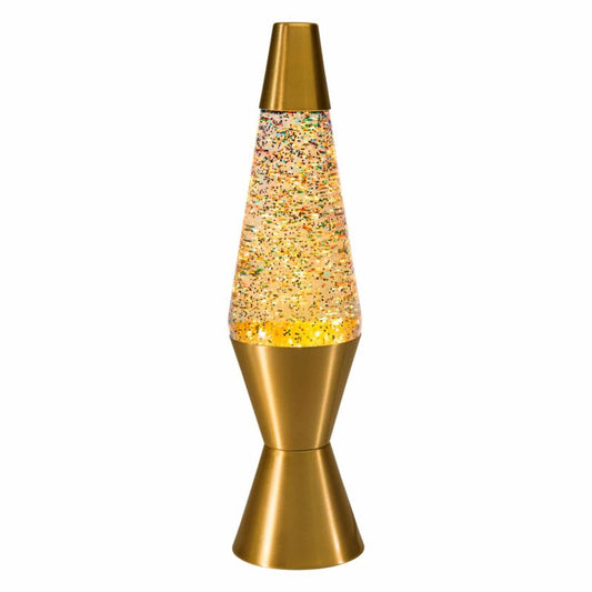 14.5″ LAVA Lamp Rainbow Glitter – Clear/Gold - US 4652