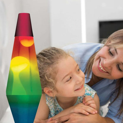 14.5” LAVA Lamp Rainbow – White/Clear/Tricolor - US 7777