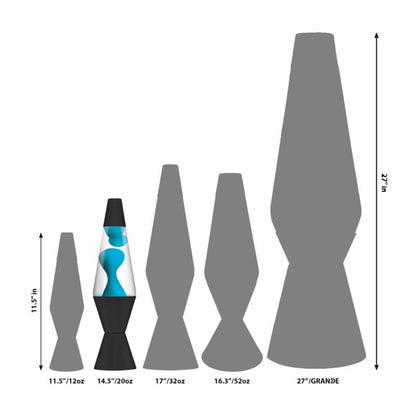 14.5″ LAVA Lamp Neon – Blue/Clear/Black - US 3561