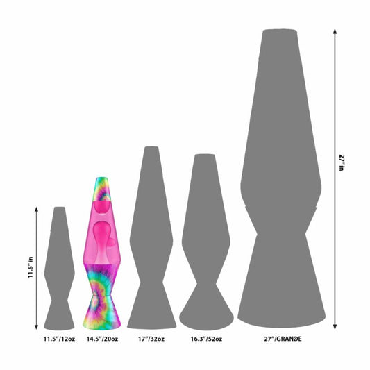 14.5″ LAVA Lamp – Tie Dye Pink Spiral - US 9184