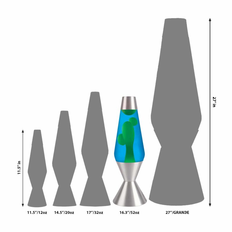 16.3″ LAVA Lamp – Yellow/Blue/Silver - US 8698
